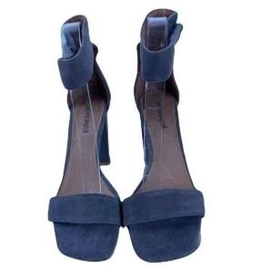 Jeffrey campbell‎ Gray Suede Ankle Strap Heels Sandals